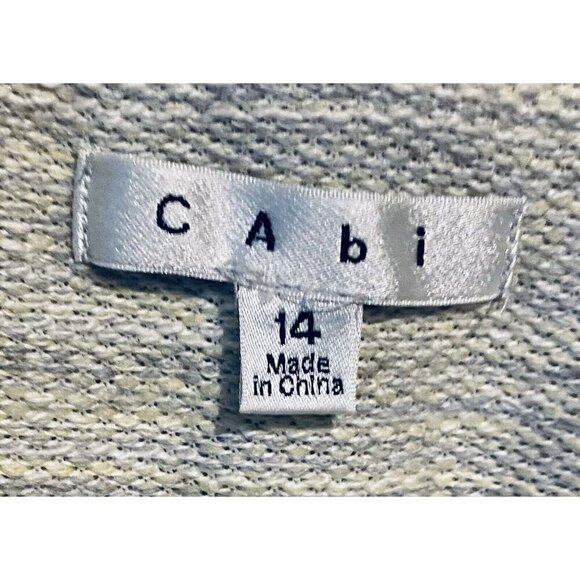 Cabi Blazer Womens 14 Lemon Zest Stretch Tweed Pockets Button Preppy Academia - Picture 5 of 7